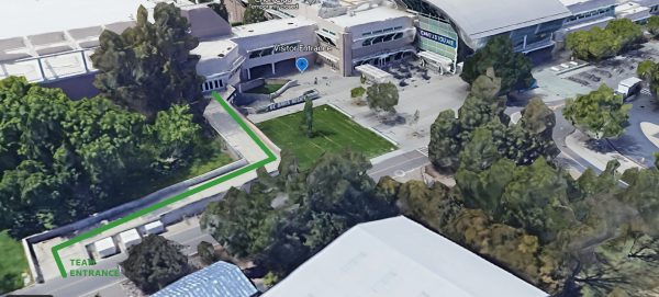ARC Pavilion ramp entrance as seen from Google Earth